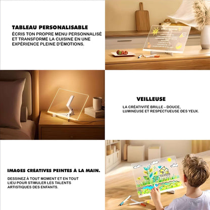 Lumea™ - Tablette de dessin LED magique avec 7 stylos lumineux